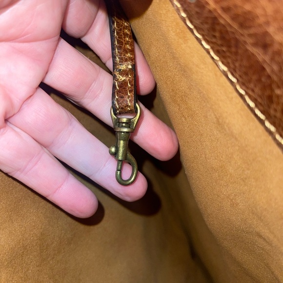 EUC Patricia Nash Jovanna Distressed Cognac Italian Leather Tassel Backpack - Picture 14 of 14